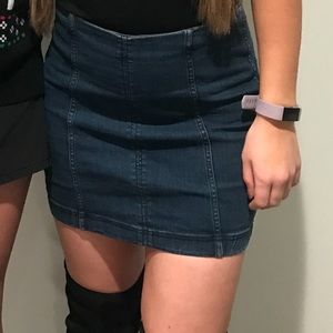 Free People Jean Skirt